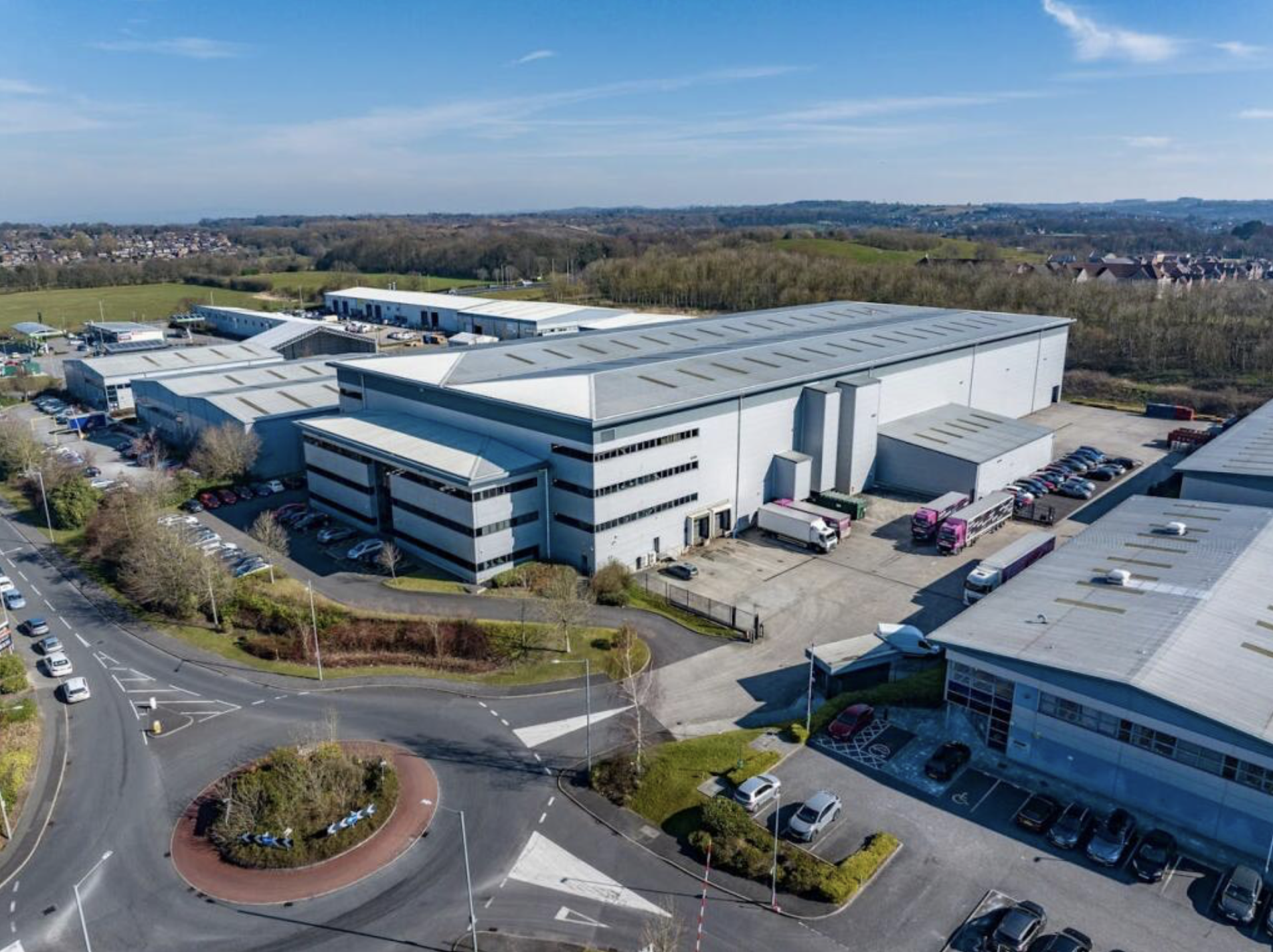 Large-scale former logistics space at Matrix Park, Chorley.